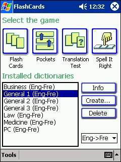 LingvoSoft FlashCards English <-> French for Pocke 1.3.14 screenshot